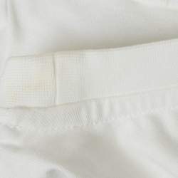 Pre Owned Jacquemus White Jersey Tie-Up Le Baci Crop Top S