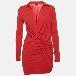 Pre Owned Jacquemus Red Jersey La Robe Bahia Mini Dress S