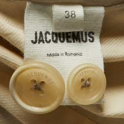 Pre Owned Jacquemus Beige Wool Mini Dress S