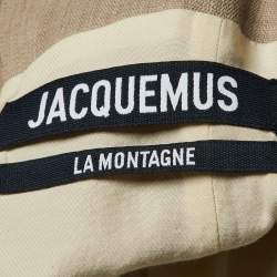 Pre Owned Jacquemus Beige Wool Mini Dress S