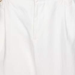 Pre Owned Jacquemus White Linen Trousers M
