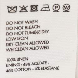 Pre Owned Jacquemus White Linen Trousers M