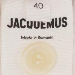 Pre Owned Jacquemus White Linen Trousers M
