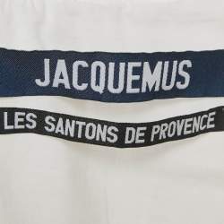 Pre Owned فستان جاكيموس لو سانتون دي بروفنس قطن أبيض ماكسي مقاس صغير