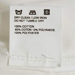 Pre Owned فستان جاكيموس لو سانتون دي بروفنس قطن أبيض ماكسي مقاس صغير