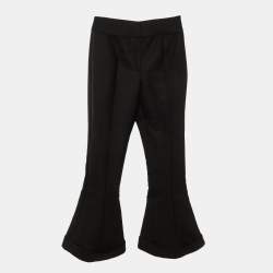Pre Owned Jacquemus Black Wool Flared Trousers S