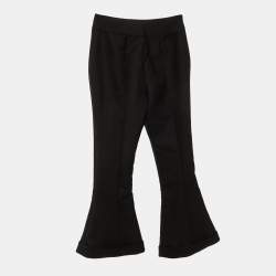 Pre Owned Jacquemus Black Wool Flared Trousers S    