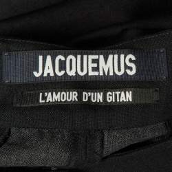 Pre Owned Jacquemus Black Wool Flared Trousers S