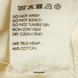 Pre Owned Jacquemus Cream Hemp & Cotton Le Splash Bebi Crop Top S