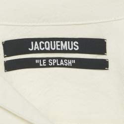 Pre Owned Jacquemus Cream Hemp & Cotton Le Splash Bebi Crop Top S