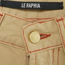 Pre Owned Jacquemus Beige Denim Le Raphia Le De Nîmes Jeans XS Waist 24"