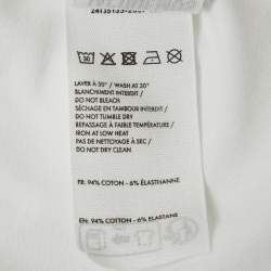Pre Owned Jacquemus White Cotton Crew Neck Gros Grain T-Shirt XXL
