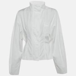 Pre Owned Jacquemus White Cotton Belt Detail La Croisiere Ciro Shirt M