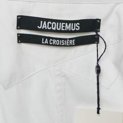 مملوكة مسبقًا Jacquemus White Cotton Belt Detail La Croisiere Ciro Shirt M
