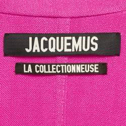 Pre Owned Jacquemus Pink Viscose Long Button Down La Collectionneuse Coat S