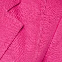 Pre Owned Jacquemus Fuchsia Pink Linen La Veste Sauge Jacket S