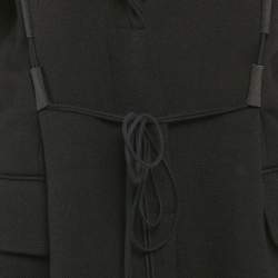 Pre Owned Jacquemus Black Wool Criss Cross Tie Detail Le Manteau Lacciu Coat L