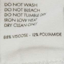 Pre Owned Jacquemus White Crepe Cut-Out Mini Dress M
