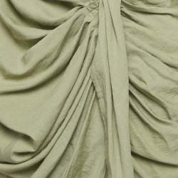 مملوكة مسبقًا Jacquemus  L'Annee 97 Green Crepe Knotted Bahia Shirt Dress M