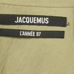 مملوكة مسبقًا Jacquemus  L'Annee 97 Green Crepe Knotted Bahia Shirt Dress M