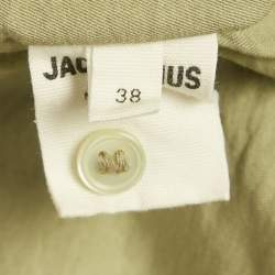 مملوكة مسبقًا Jacquemus  L'Annee 97 Green Crepe Knotted Bahia Shirt Dress M