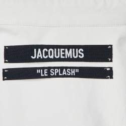 Pre Owned Jacquemus White Cotton Le Splash Crop Top S 