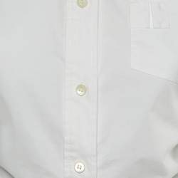 Pre Owned Jacquemus White Cotton Le Splash Crop Top S 