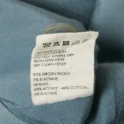 Pre Owned Jacquemus Light Blue Wool Cut Out Le Splash Blazer & Pants Set S