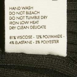 Pre Owned Jacquemus Black Rib Knit Logo Detail Crop Cardigan L