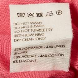 Pre Owned Jacquemus Pink Linen Blend Cut-Out La Robe Limao Mini Dress M