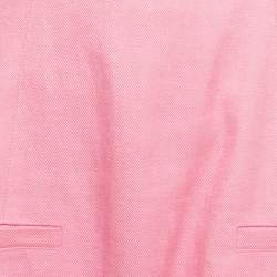 Pre Owned Jacquemus Pink Linen Blend Cut-Out La Robe Limao Mini Dress M