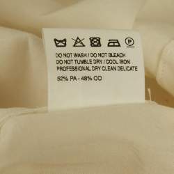 Pre Owned Jacquemus Ivory Crepe Layered  Le Coup de Soleil Mini Dress M