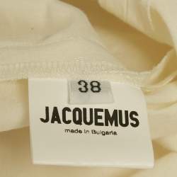 Pre Owned Jacquemus Ivory Crepe Layered  Le Coup de Soleil Mini Dress M