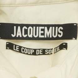 Pre Owned Jacquemus Ivory Crepe Layered  Le Coup de Soleil Mini Dress M