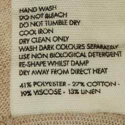 Pre Owned Jacquemus Beige Cotton & Linen Blend Fitted T-Shirt Tops