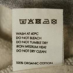 Pre Owned Jacquemus Grey Logo Print Cotton Hoodie M