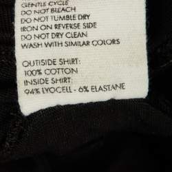 Pre Owned Jacquemus Black Cotton & Lyocell Le Double Crewneck T-shirt M