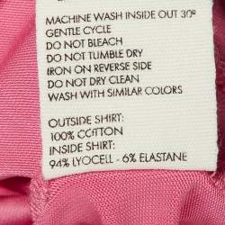 Pre Owned بلوزة كروب بطبقات من القطن باللون الوردي من جاكيموس بمقاس صغير