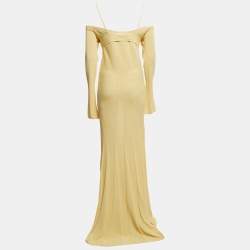 Pre Owned فستان مين�ي جاكيموس أصفر ذا فالنسول تريكو لا كرويز مقاس كبير