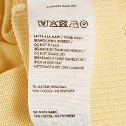 Pre Owned فستان ميني جاكيموس أصفر ذا فالنسول تريكو لا كرويز مقاس كبير