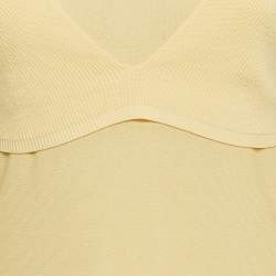 Pre Owned فستان ميني جاكيموس أصفر ذا فالنسول تريكو لا كرويز مقاس كبير