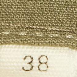 Pre Owned Jacquemus Green Linen Blend Skinny Trousers M