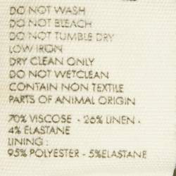 Pre Owned Jacquemus Green Linen Blend Skinny Trousers M