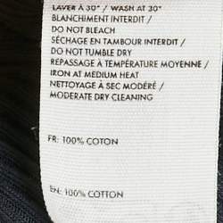 مملوكة مسبقًا Jacquemus Navy Blue Cotton Rib Knit Le Caraco Bodysuit L