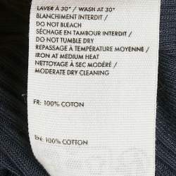 مملوكة مسبقًا Jacquemus Navy Blue Cotton Rib Knit Le Caraco Bodysuit L