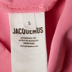 Pre Owned بلوزة جاكيموس وردي بلوحة شعار قطنية مقاس صغير