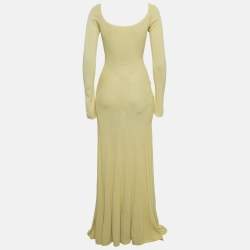 مملوكة مسبقًا Jacquemus Yellow Knit La Robe Maille Valensole Maxi Dress S