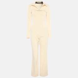 Pre Owned Jacquemus Beige Gabardine Cut-Out La Montagne Overall XS