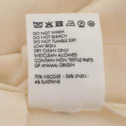 Pre Owned أوفرول جاكيموس جبرادين بيج مزين بفتحة لا مونتاني مقاس صغير (إكس صغير)