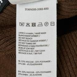 مملوكة مسبقًا Jacquemus Brown Jersey Knit Cut Out Detail La Robe Sierra Midi Dress S